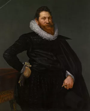 Portrait of Volckert Overlander Lord of Purmerland and Ilpendam Oil painting by Cornelis Van Der Voort