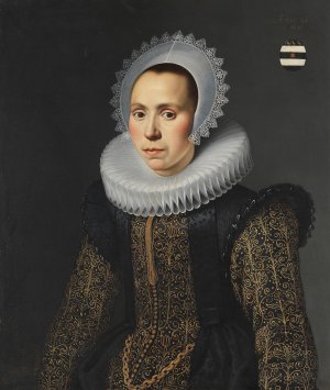 Portrat einer Edeldame by Cornelis Van Der Voort Oil Painting