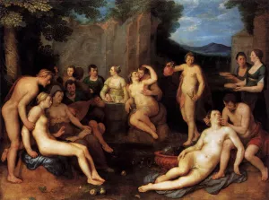 Temperance by Cornelis Van Haarlem - Oil Painting Reproduction