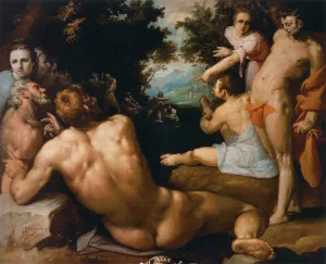 The Baptism of Christ painting by Cornelis Van Haarlem
