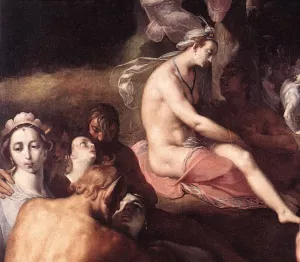 The Wedding of Peleus and Thetis Detail painting by Cornelis Van Haarlem