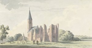 Ruine van de kerk te Serooskerken by Cornelis Van Noorde Oil Painting