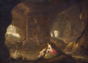 Bathing Nymphs in a Landscape by Cornelis Van Poelenburch Oil Painting