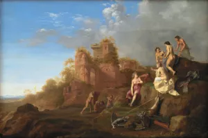 Diana and her Nymphs by Cornelis Van Poelenburch Oil Painting