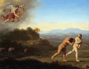 The Expulsion from Paradise by Cornelis Van Poelenburch Oil Painting