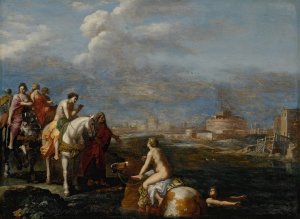 The Flight of Cloelia by Cornelis Van Poelenburch Oil Painting