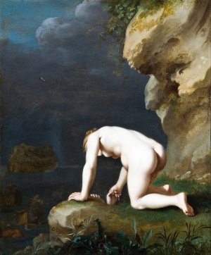 The Goddess Calypso Rescues Ulysses by Cornelis Van Poelenburch Oil Painting