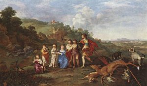 Children of Frederick V Prince Elector of Pfalz and King of Bohemia by Cornelis Van Poelenburgh Oil Painting