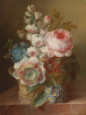 Still Life With Flowers by Cornelis Van Spaendonck Oil Painting