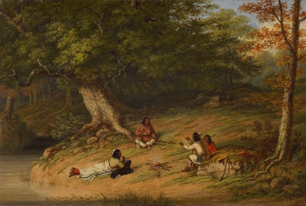 Midday Rest  by Cornelius David Krieghoff - Hand-Painted Oil Painting Reproduction