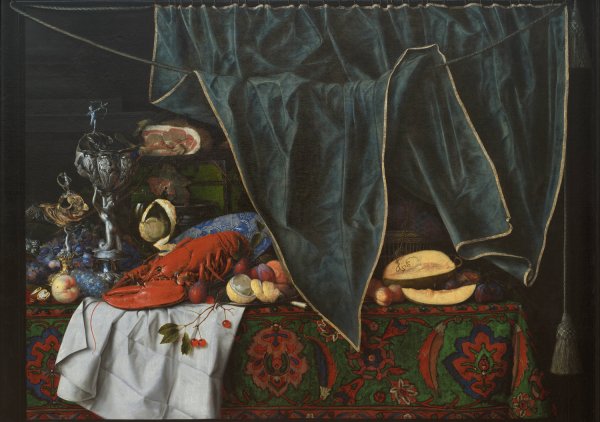 Trompe L'oeil With Breakfast Piece And Goblets  by Cornelius Norbertus Gijsbrechts - Hand-Painted Oil Painting Reproduction