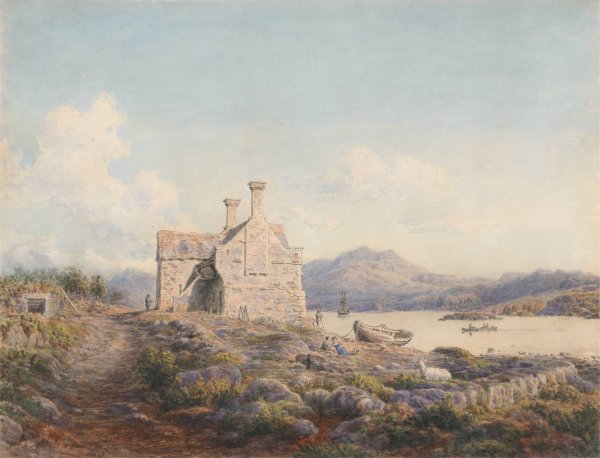 Talsarnau, North Wales  by Cornelius Varley - Hand-Painted Oil Painting Reproduction