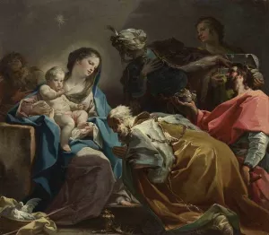 Adoration of the Magi - Detail by Corrado Giaquinto Oil Painting