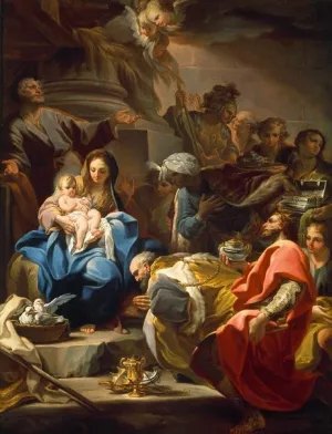 Adoration of the Magi by Corrado Giaquinto - Oil Painting Reproduction