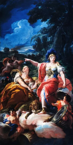 Allegory of Fortitude and Vigilance by Corrado Giaquinto Oil Painting