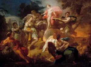 Apollo Awarding the Arts (bozzetto) by Corrado Giaquinto - Oil Painting Reproduction