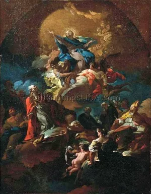 Assumption of the Virgin and Two Saints by Corrado Giaquinto Oil Painting