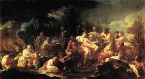 Bacchanal by Corrado Giaquinto Oil Painting