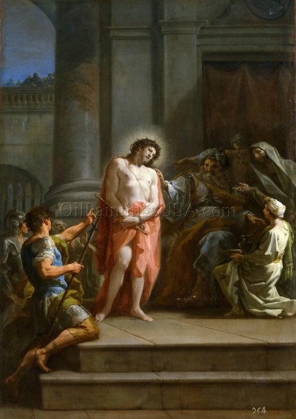 Christ Before Pilates by Corrado Giaquinto - Hand-Painted Oil Painting Reproduction