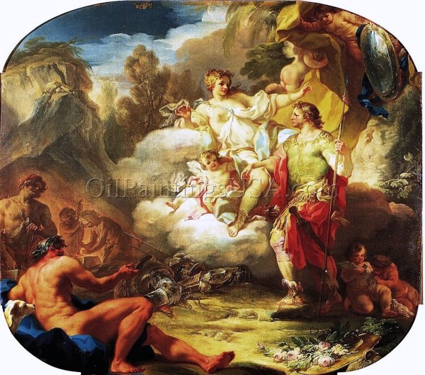 Cycle of the Life of Enea, Venus Giving Weapons to Aeneas by Corrado Giaquinto - Hand-Painted Oil Painting Reproduction