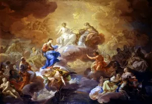 Holy Trinity with the Virgin and the Saints by Corrado Giaquinto Oil Painting
