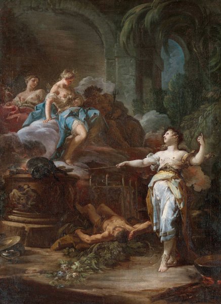 Medea Rejuvenating Aeson  by Corrado Giaquinto - Hand-Painted Oil Painting Reproduction