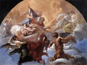 Satan before the Lord by Corrado Giaquinto Oil Painting