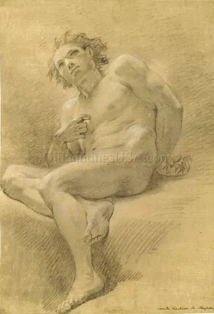 Seated Male Nude by Corrado Giaquinto Oil Painting