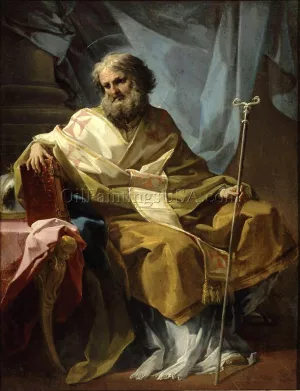 St Nicholas Oil painting by Corrado Giaquinto