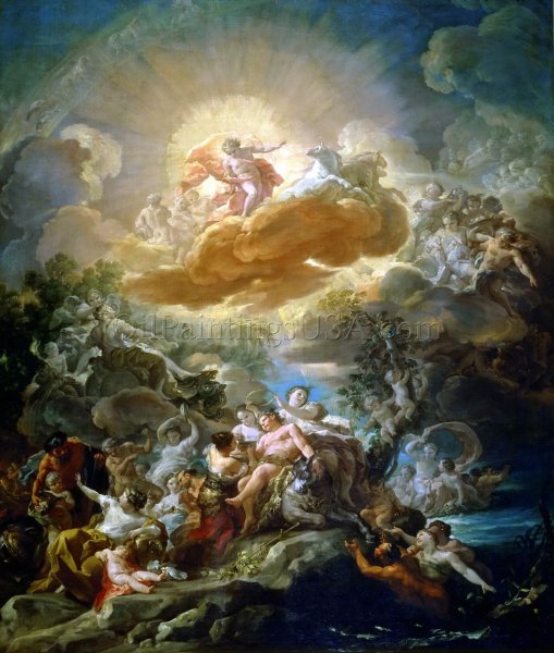 Sunrise with The Triumph of Bacchus by Corrado Giaquinto - Hand-Painted Oil Painting Reproduction