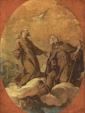 The Apotheosis of Two Franciscan Friars by Corrado Giaquinto Oil Painting