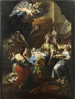 The Birth of St John the Baptist by Corrado Giaquinto Oil Painting