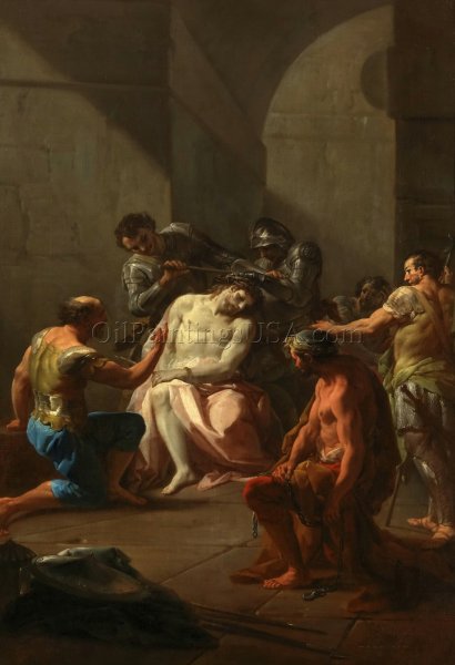 The Crowning with Thorns by Corrado Giaquinto - Hand-Painted Oil Painting Reproduction
