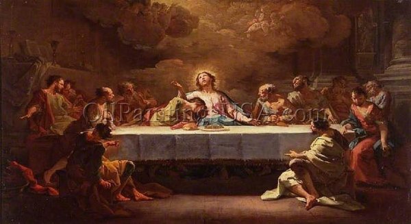 The Last Supper by Corrado Giaquinto - Hand-Painted Oil Painting Reproduction