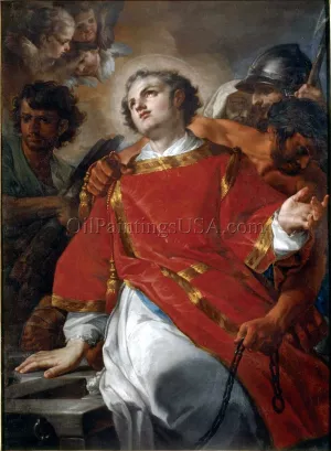 The Martyr of St Laurent by Corrado Giaquinto Oil Painting