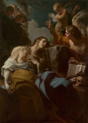 The Penitent Magdalen Oil painting by Corrado Giaquinto