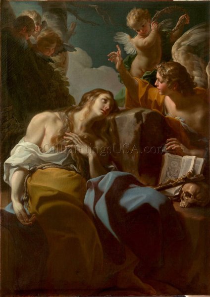 The Penitent Magdalen by Corrado Giaquinto - Hand-Painted Oil Painting Reproduction