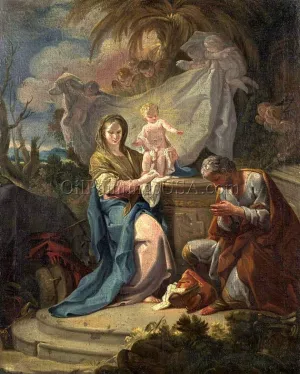 The Rest on the Flight into Egypt by Corrado Giaquinto - Oil Painting Reproduction