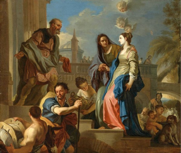 The Visitation by Corrado Giaquinto - Hand-Painted Oil Painting Reproduction