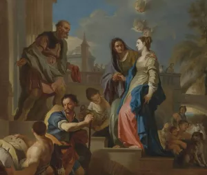 The Visitation by Corrado Giaquinto Oil Painting