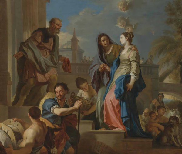 The Visitation by Corrado Giaquinto - Hand-Painted Oil Painting Reproduction