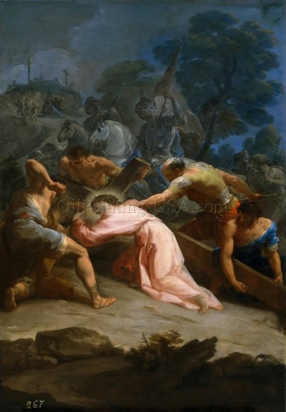 The Way to Calvary by Corrado Giaquinto - Hand-Painted Oil Painting Reproduction