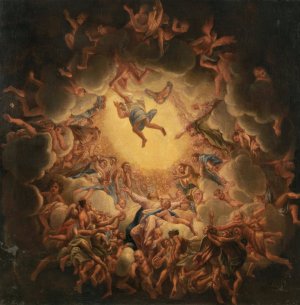 The Assumption by Correggio (Follower) Oil Painting