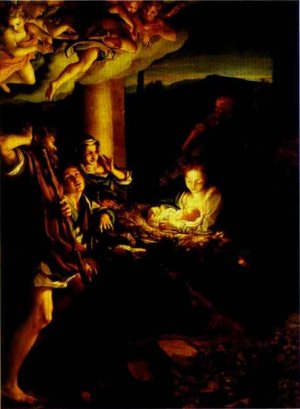 Adoration of the Shepherds The Holy Night by Correggio Oil Painting