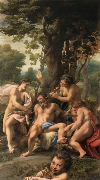 Allegory of Vices  by Correggio - Hand-Painted Oil Painting Reproduction