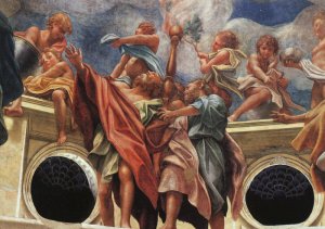 Assumption of the Virgin, Detail of the Apostles Oil painting by Correggio