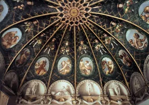 Ceiling Decoration Partial View painting by Correggio