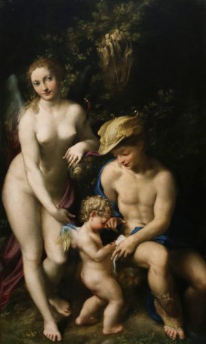 Education of Cupid by Correggio Oil Painting