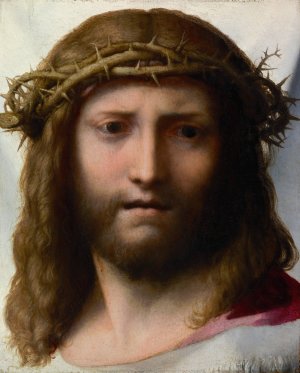 Head of Christ by Correggio Oil Painting
