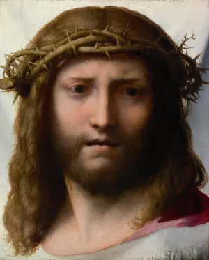 Head of Christ by Correggio Oil Painting